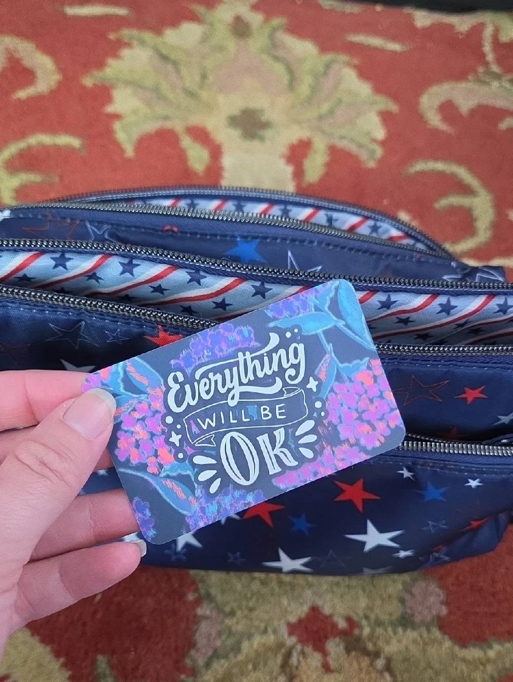Lug Stretch LE Crossbody - Patriotic Stars Red White Blue RFID Bag - Picture 6 of 8